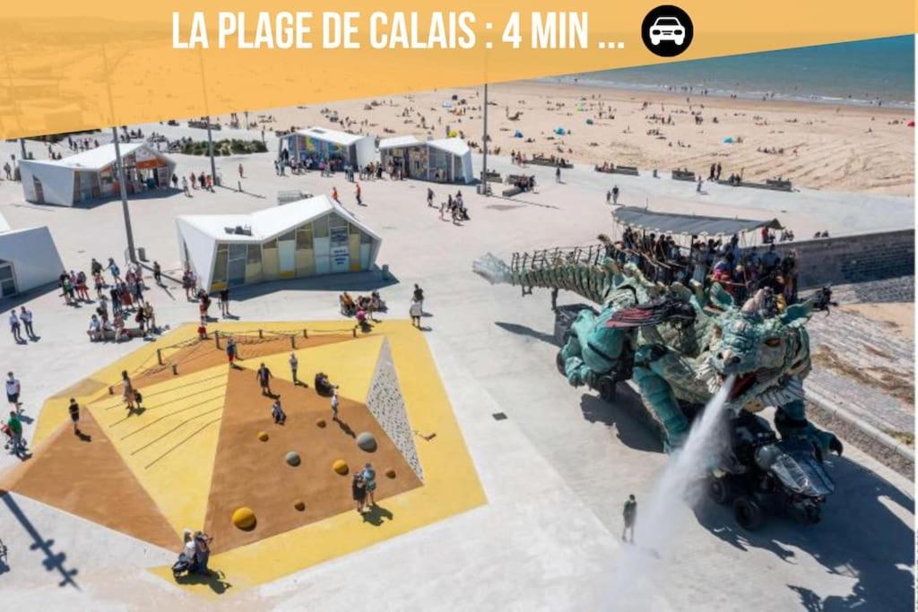 Le Grand Messin - Calais Nord -Cour - Plage - Ferry - Eurotunnel Exterior foto
